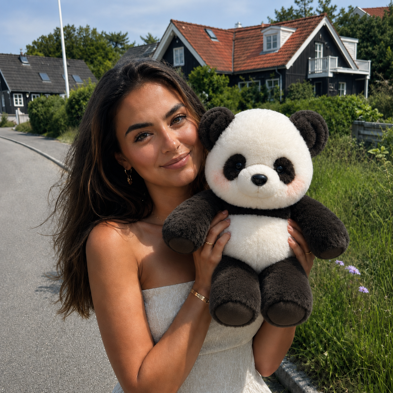 Running Panda – Black & White