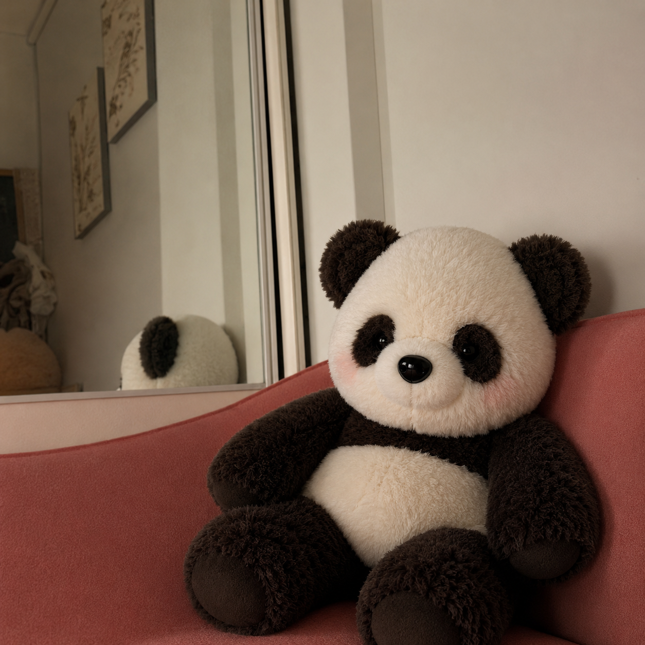 Running Panda – Black & White